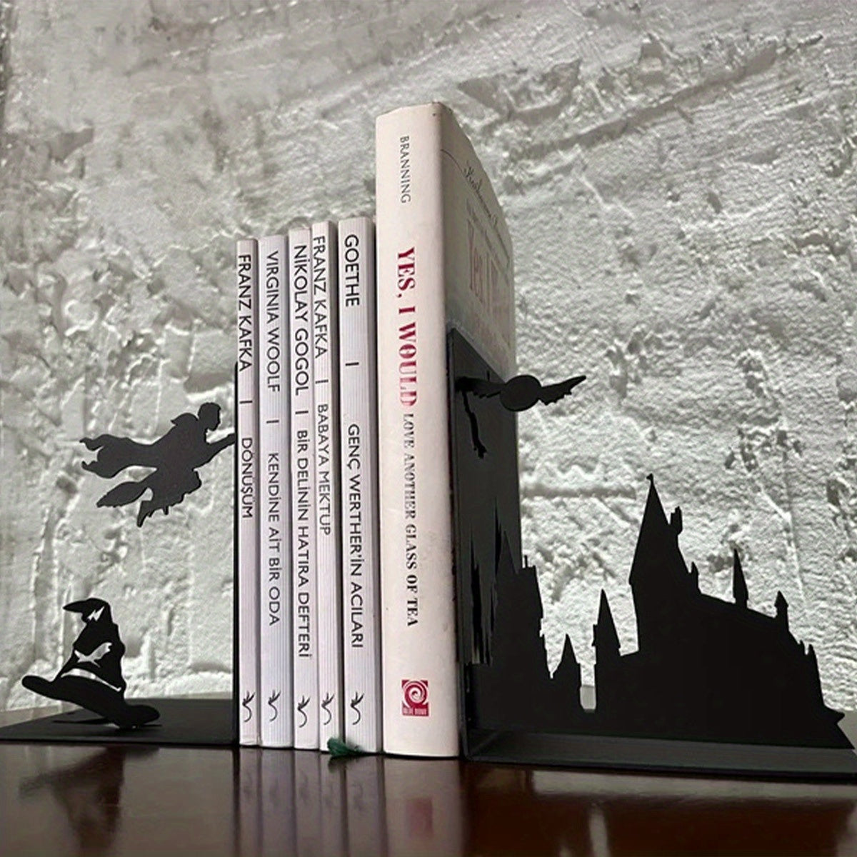 Fermalibri in metallo contemporaneo - Supporto decorativo per libri per casa e festività