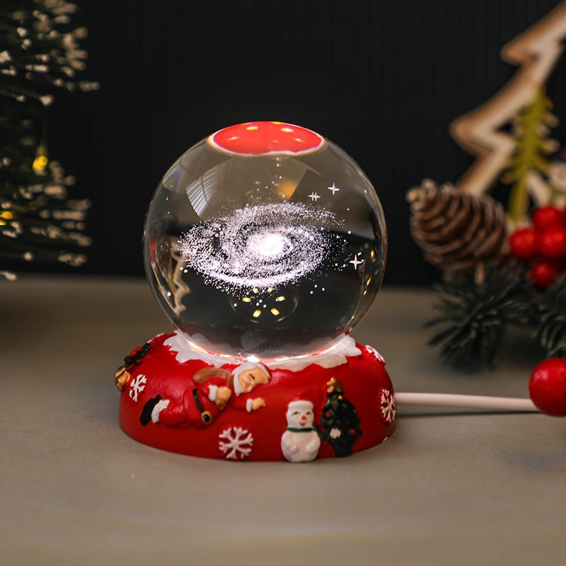 CrystalLight - Lámpara de mesa de cristal alimentada por USB