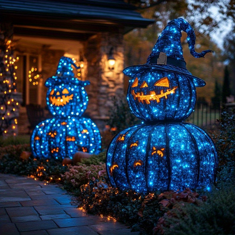 SolarGlow - Blue Solar Rope Lights, Dimmable Outdoor Light String