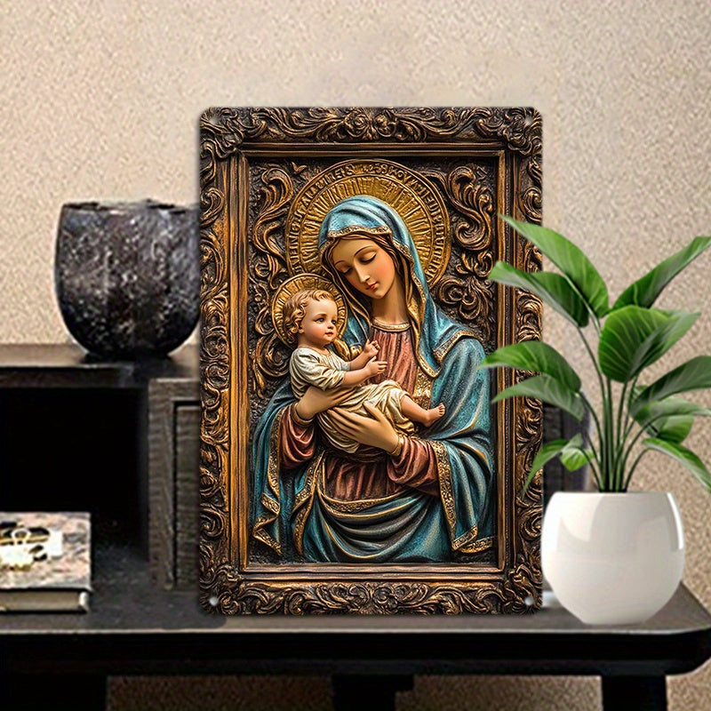 MariaJezus - Vintage Aluminium Wandkunst