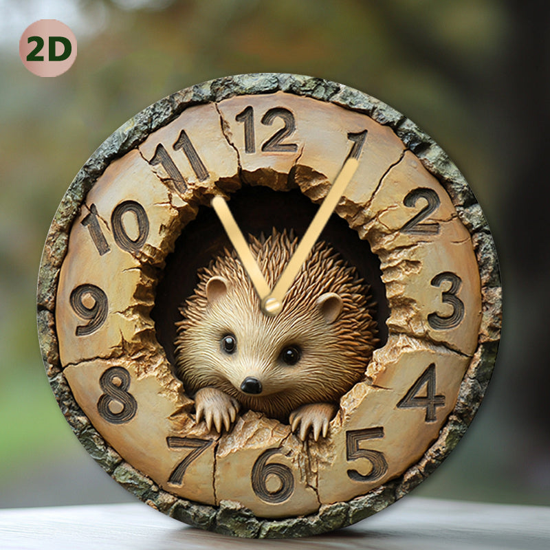 HedgeTime - Silent Decorative Hedgehog Wall Clock (20 cm)