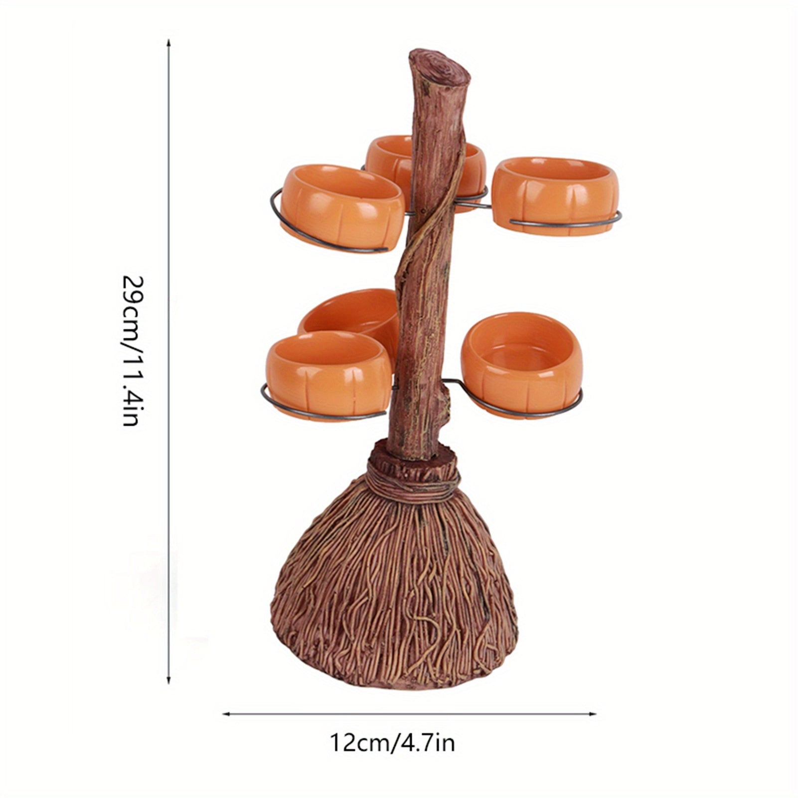 BroomServe-Harschaaltjes - Feestelijke Halloween Kommen op Bezemsteel