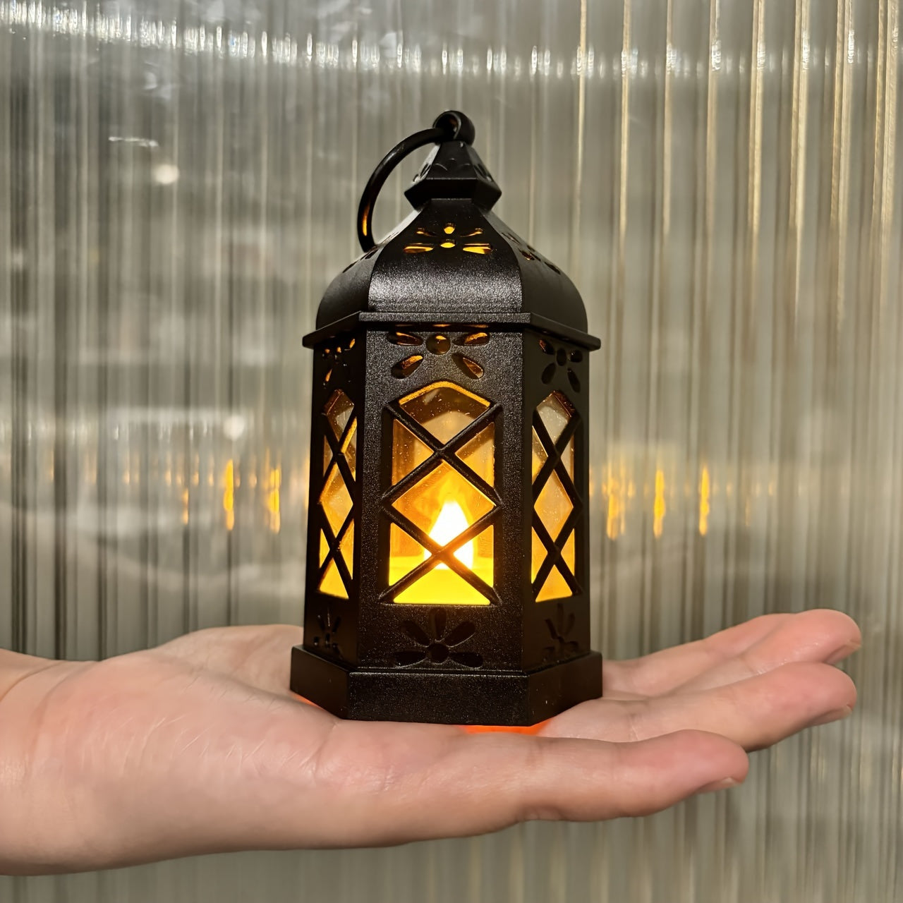 LuxeGlow - Rustic LED Lanterns, Set of 2/4/6/12, Vintage Battery-Powered Hanging Decoration for Parties & Christmas