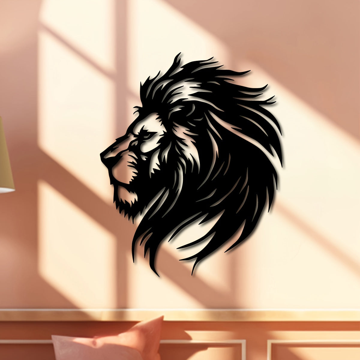 LionArt - Rustieke Leeuw Hoofd Wandkunst