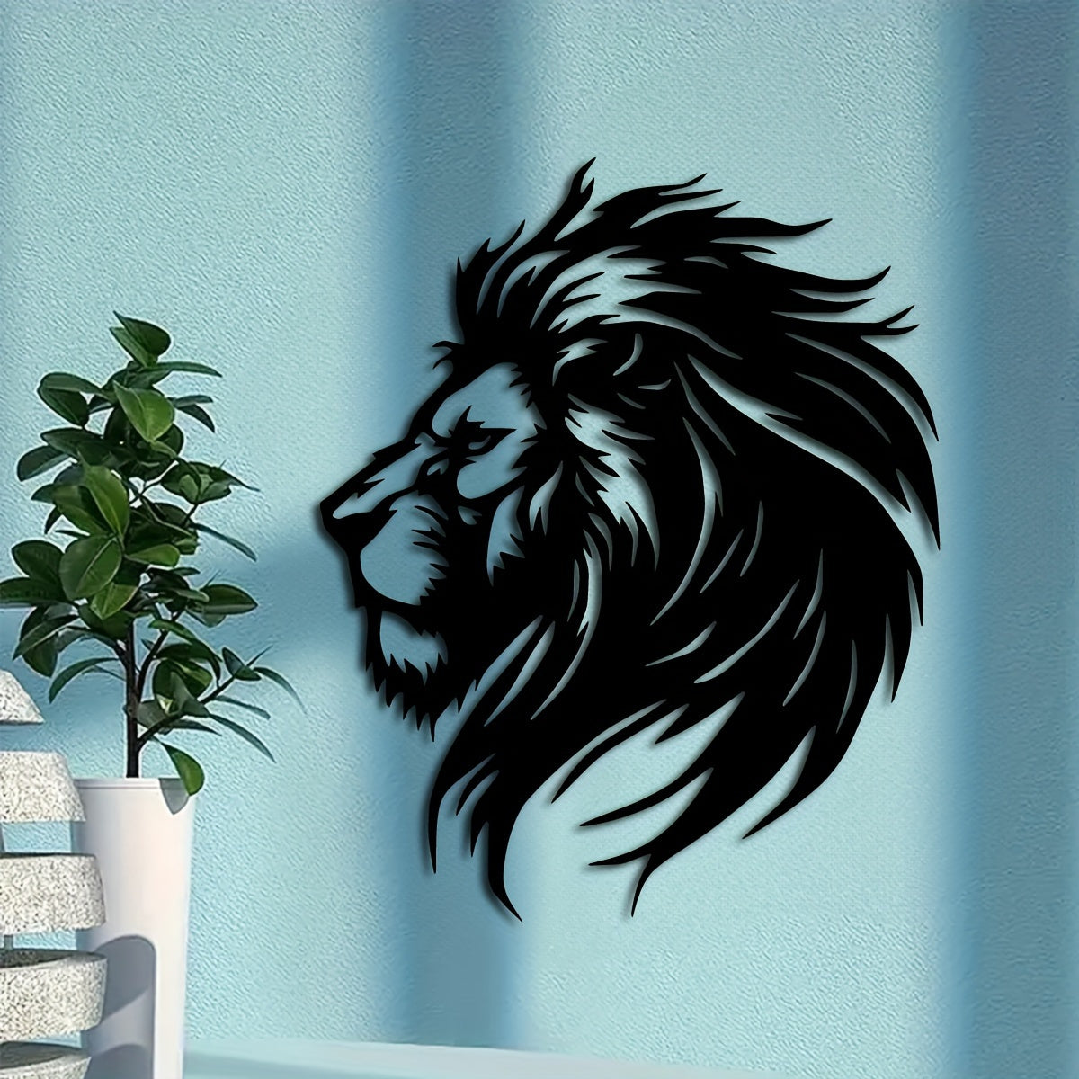 LionArt - Rustieke Leeuw Hoofd Wandkunst