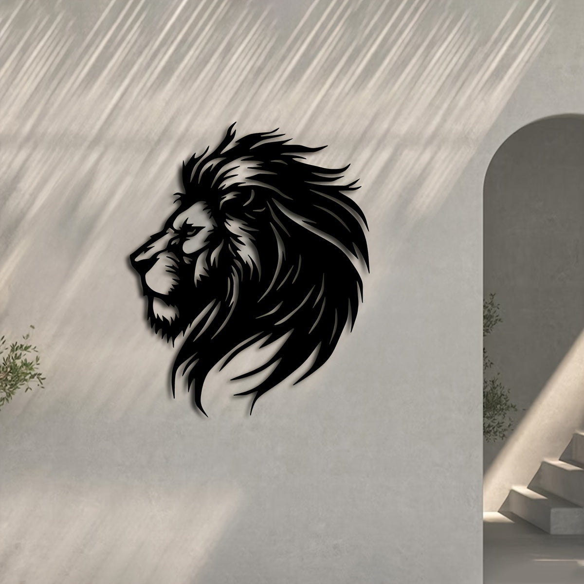 LionArt - Rustieke Leeuw Hoofd Wandkunst