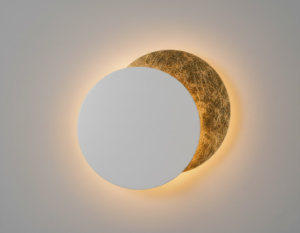 Elif LED Wandlamp - Goud/Rood Brons Metaal