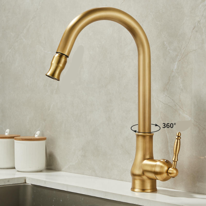 RetroFlow – Antieke Messing Keukenkraan