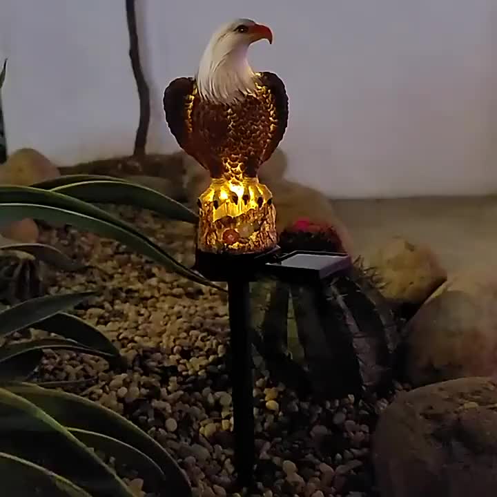 SolarGlow - Decorative Eagle Solar Garden Lamp, Bright LED for Patio & Lawn