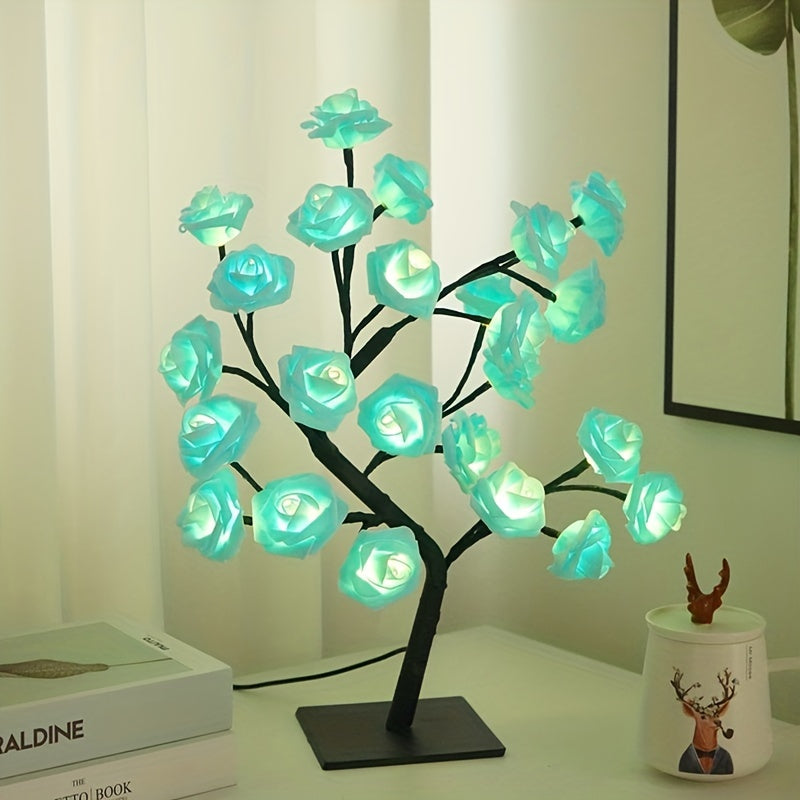 RozenLicht - LED Flower Table Lamp with USB, Ambient Lighting