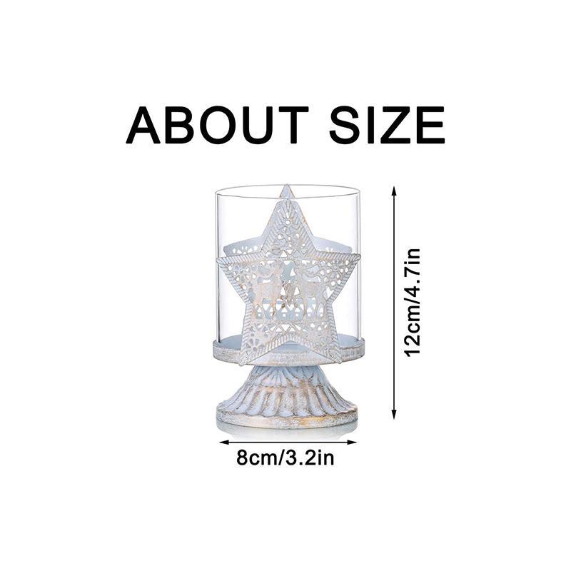 4-Delige Vintage Antieke Pilaar Kandelaar Set