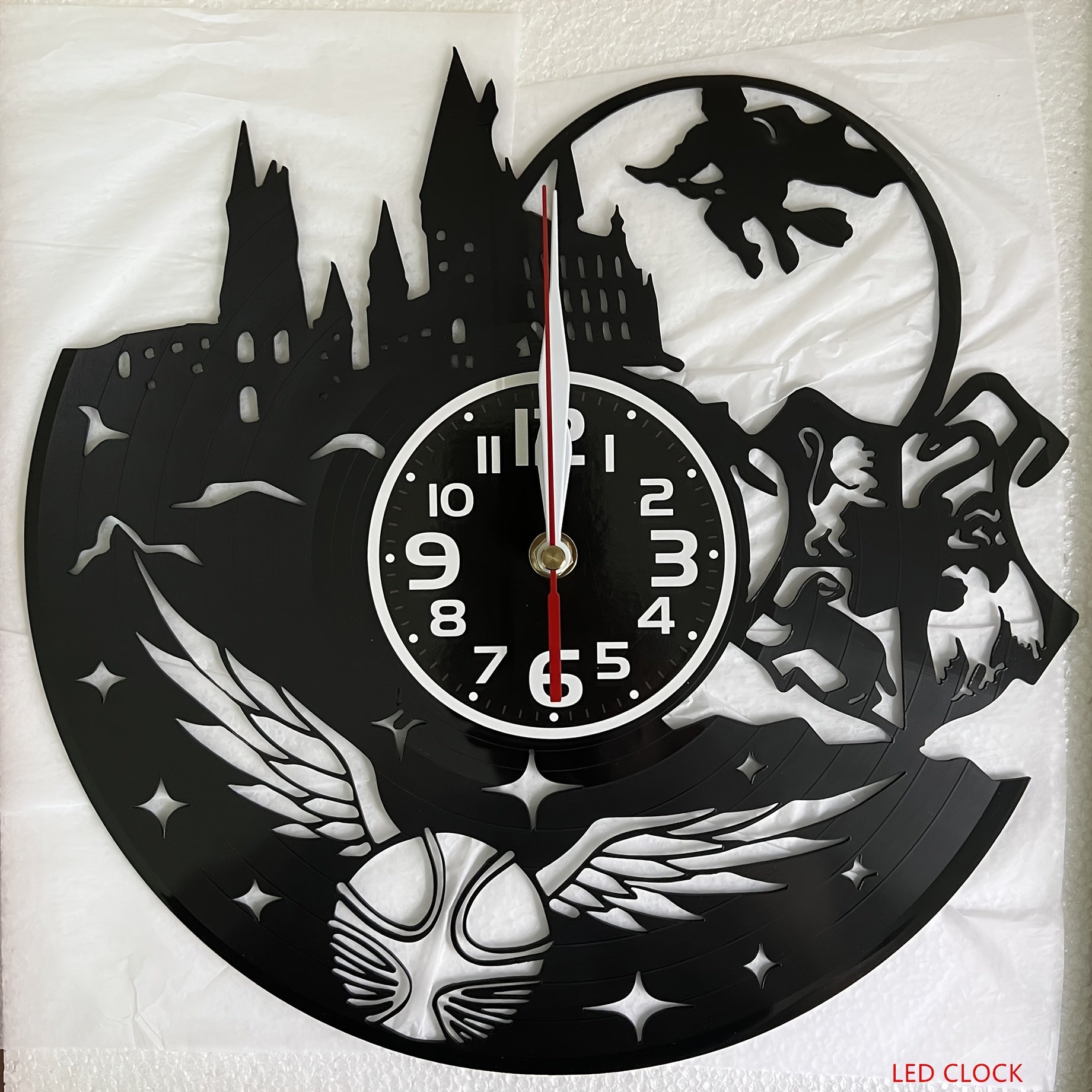 Stille LED Vinyl Record Wandklok - Perfect Voor Woonkamer, Slaapkamer, Keuken & Kantoor Decor | Ideaal Cadeau Voor Verjaardag, Moederdag & Halloween