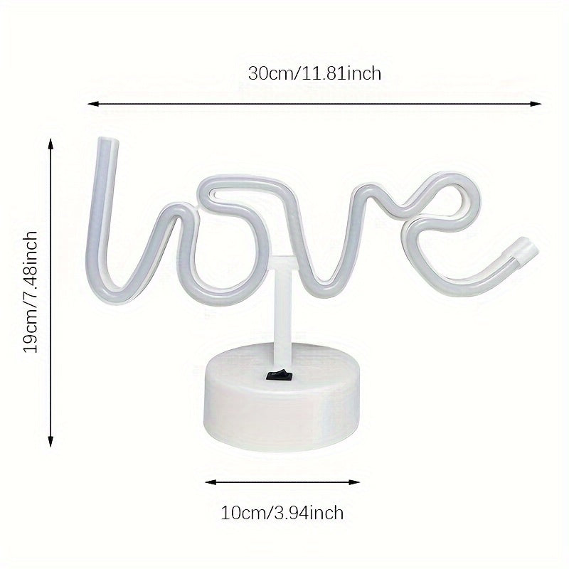 NeonLiefde - Lámpara de mesa LED de neón para dormitorio y decoración de fiestas