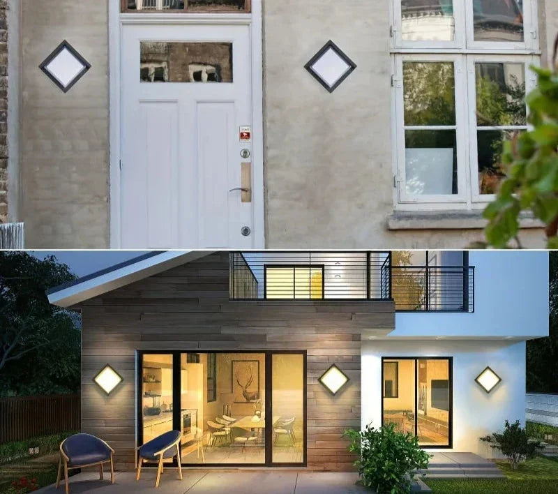 LumiWall – Lampada da parete LED sostenibile per esterni – Illuminazione esterna resistente alle intemperie e a basso consumo energetico