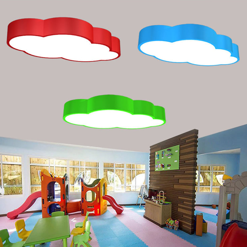 WolkPlafond - Lámpara de techo LED para habitación infantil en rojo/amarillo/azul