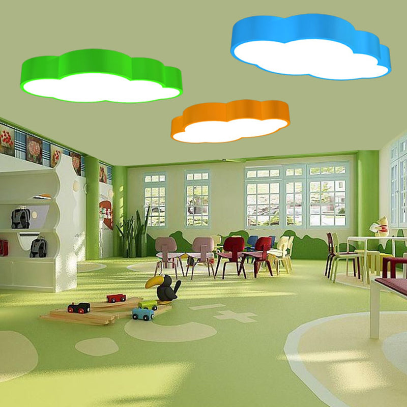 WolkPlafond - Lámpara de techo LED para habitación infantil en rojo/amarillo/azul