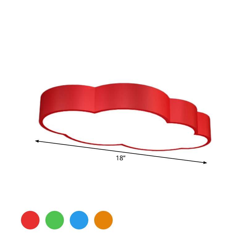 WolkPlafond - Lámpara de techo LED para habitación infantil en rojo/amarillo/azul
