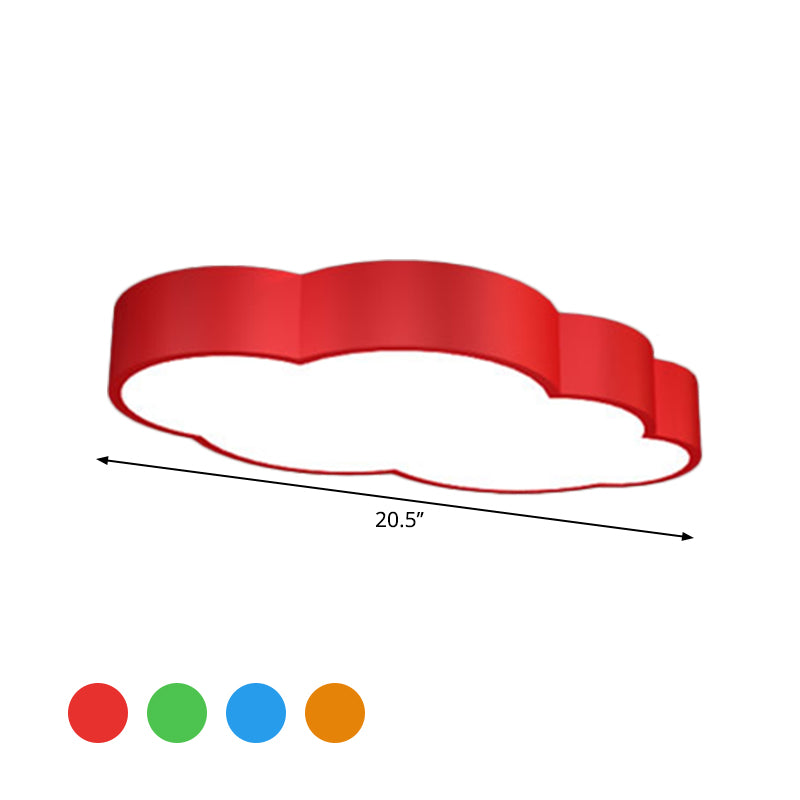 WolkPlafond - Lámpara de techo LED para habitación infantil en rojo/amarillo/azul
