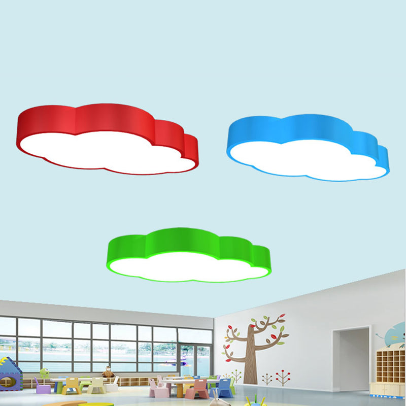 WolkPlafond - Lámpara de techo LED para habitación infantil en rojo/amarillo/azul