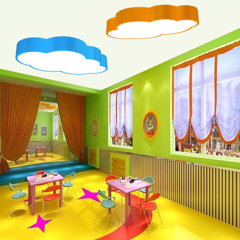 WolkPlafond - Lámpara de techo LED para habitación infantil en rojo/amarillo/azul