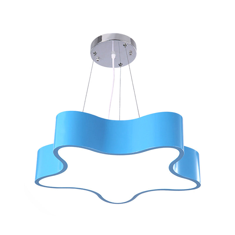 Lampada LED per bambini sospesa con paralume in acrilico a forma di stella, finitura rosso/verde/giallo