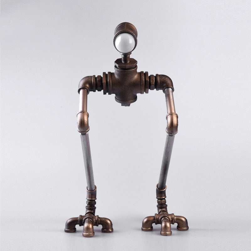 Steampunk Tafellamp - IJzeren Nachtlamp met Lange Benen en Warm Wit Licht