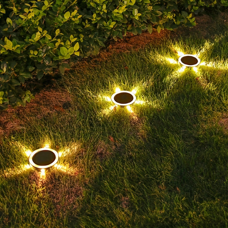 Solar Light - 6 LED Ground Lighting, Solar-Powered Outdoor Lamp for Path, Garden, and Patio