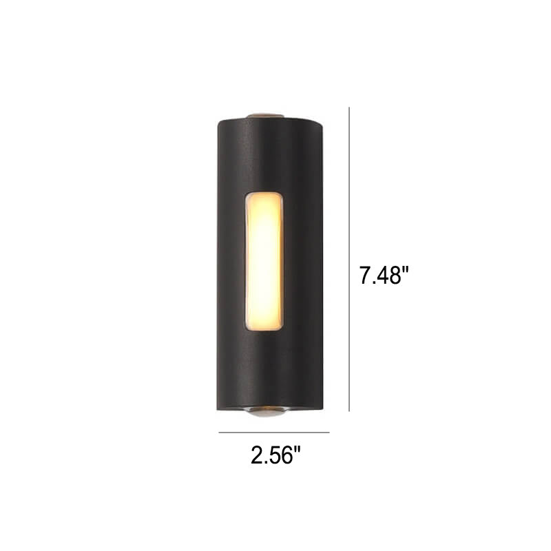 Lámpara de pared exterior cilíndrica LED minimalista moderna