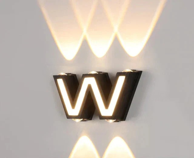 LumiLetter - LED Outdoor Wall Lamp with Illuminated Letters – Weatherproof Decorative Lighting