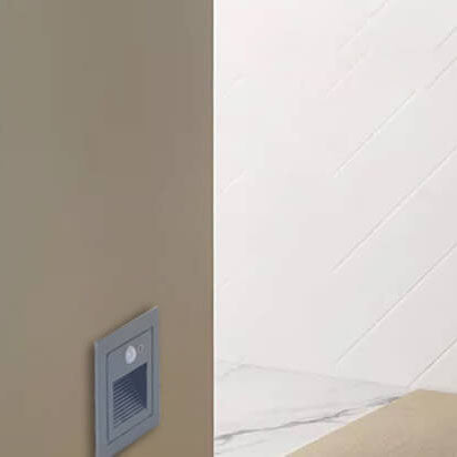 Minimalistische LED-wandlamp voor inbouwmontage