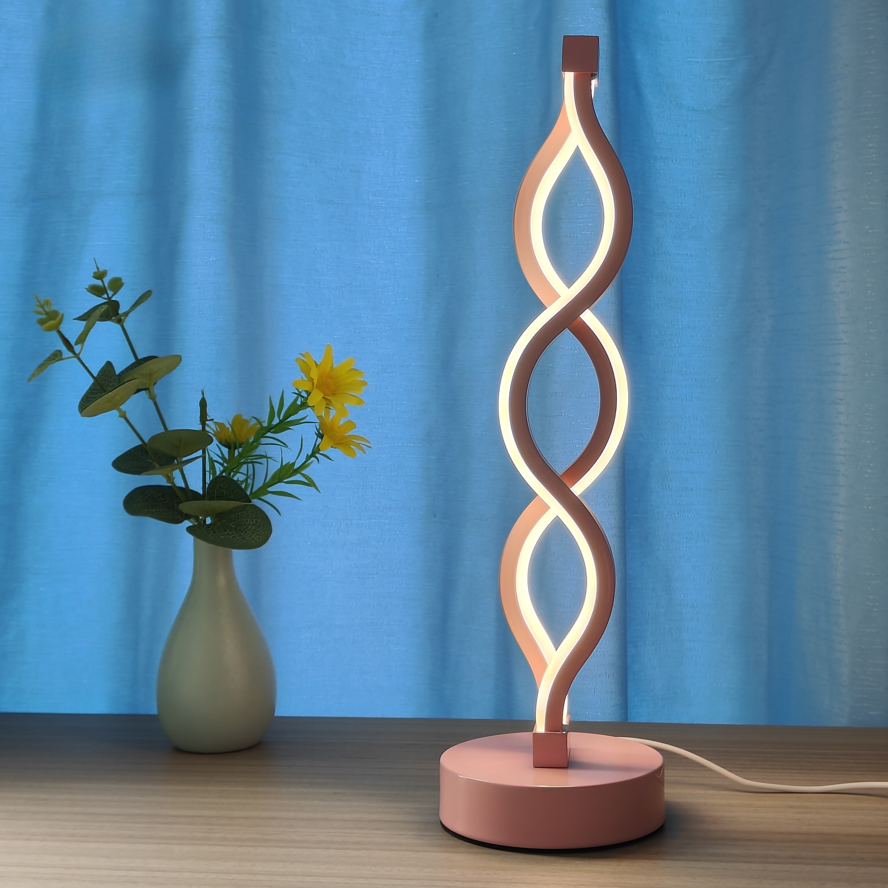 SeaWave - Unique Aluminum Desk Lamp with Dimmable LED Lighting