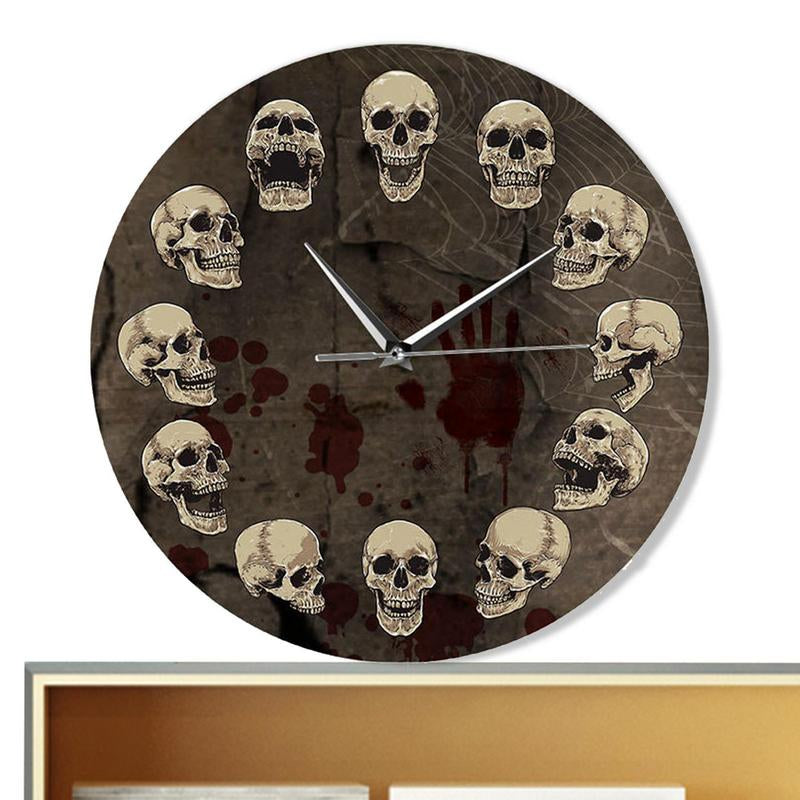 Anatomy Skull Wall Clock - silent wall decoration made of acrylic
