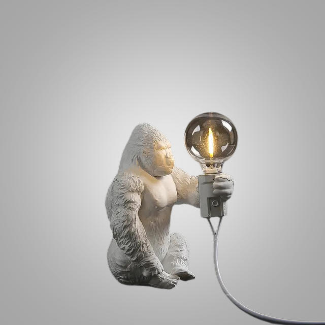 GorillaLux - Unieke Gorilla Tafellamp | Moderne Dierenlamp met Warme LED Verlichting