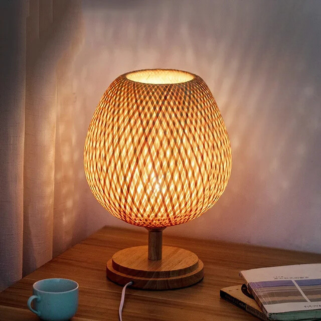 RusticLight - Vintage Bamboo Table Lamp