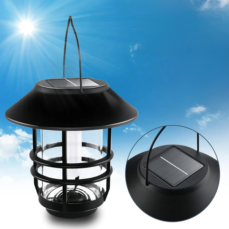 FlameLume - Solar LED Wand Lamp with Flame Effect for Garden and Terrace