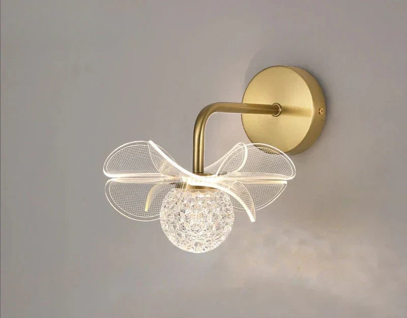 BloomGlow - Moderne Bloem Wandlamp met LED Verlichting