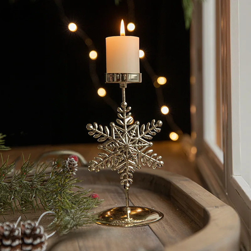 Glans - Gouden Ster- en Kerstboom Kaarsenhouder