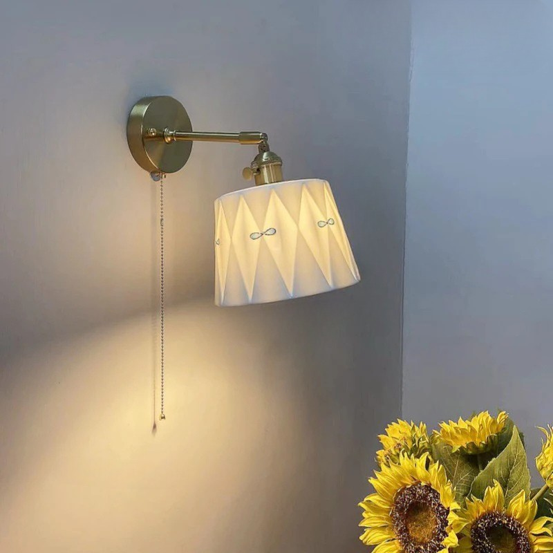 ZenGlow - Japanse Retro Wandlamp met Trekschakelaar