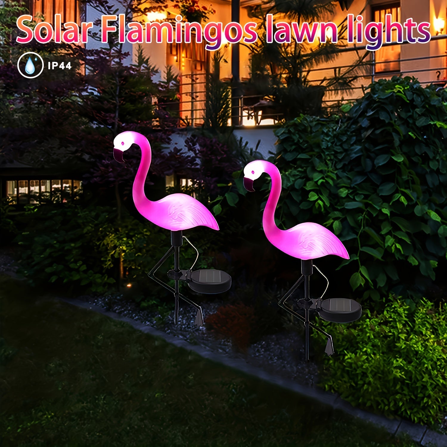 SolarFlamingo - Pink Flamingo Solar Garden Light, Decorative Outdoor Lighting