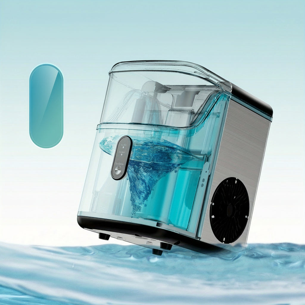 IJsblokjesmachine Compact RVS Design Snelle Nugget Ice