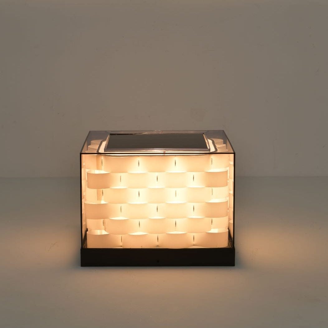 Cubed Weave Outdoor Light - Solar Outdoor Lamp