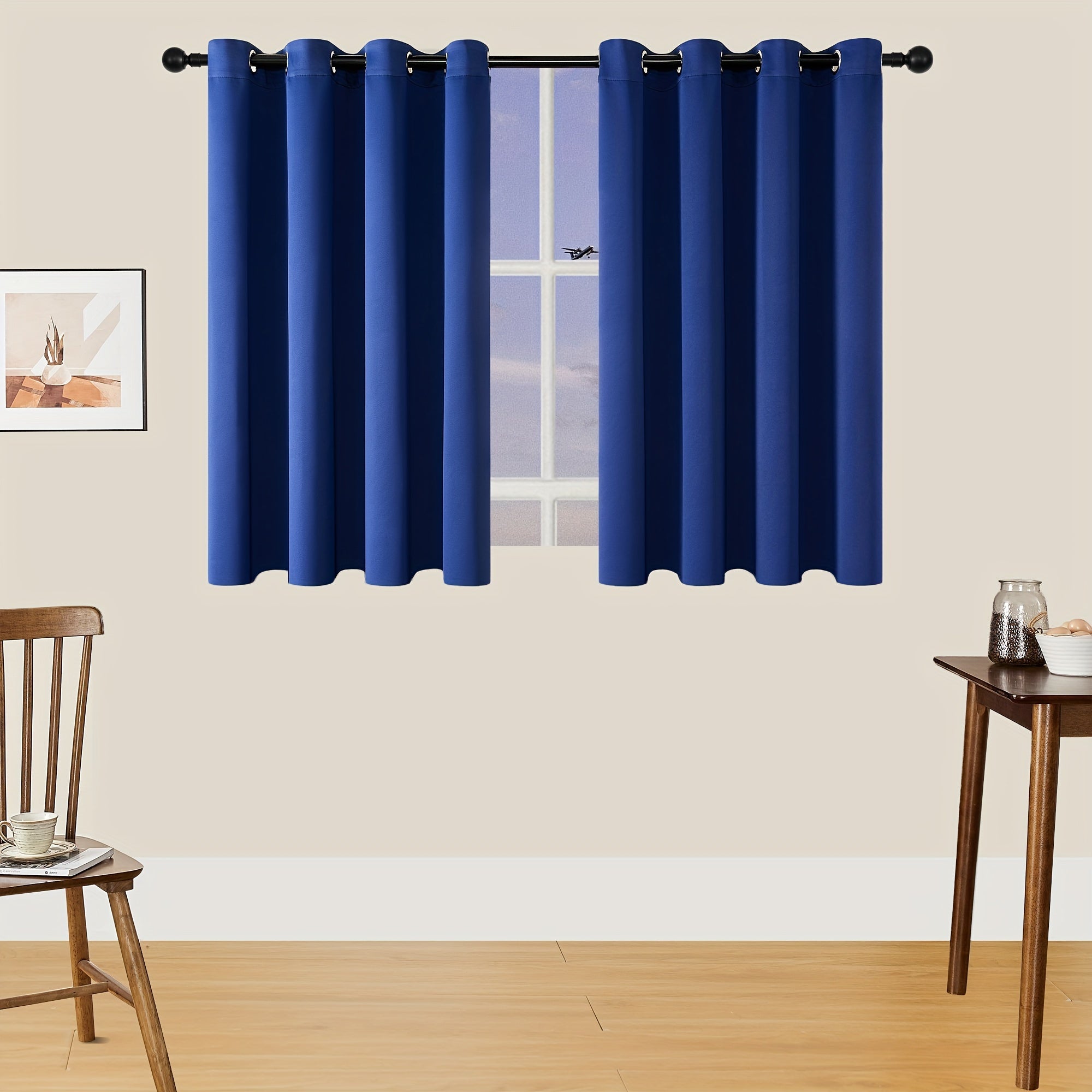 Tende Oscuranti - 2 Pezzi Tende Moderne in Poliestere con Isolamento Termico e Anelli