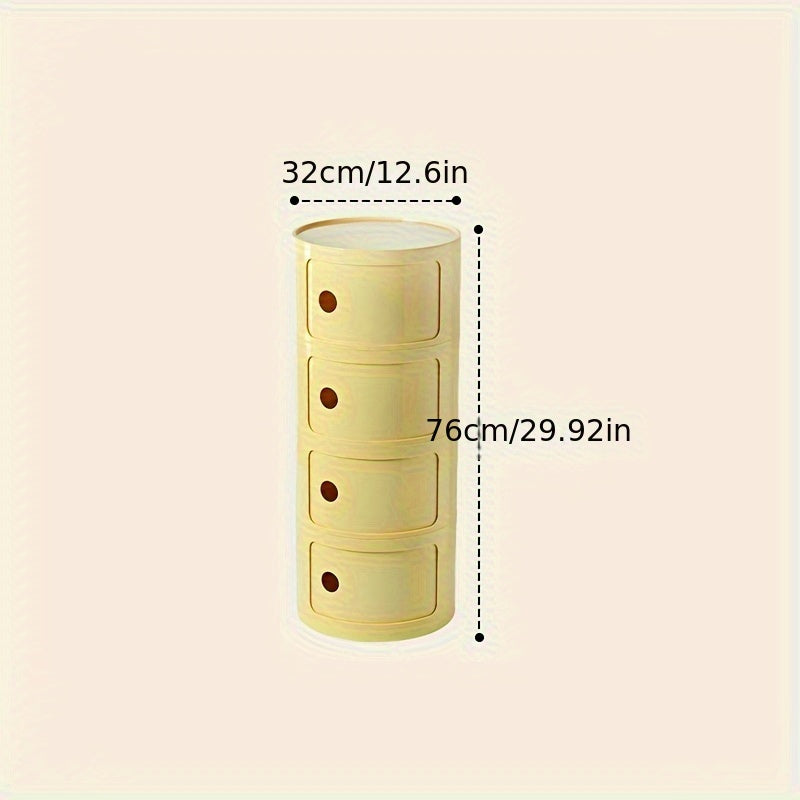 Comodino Rotondo – Mobiletto Bianco per Riporre