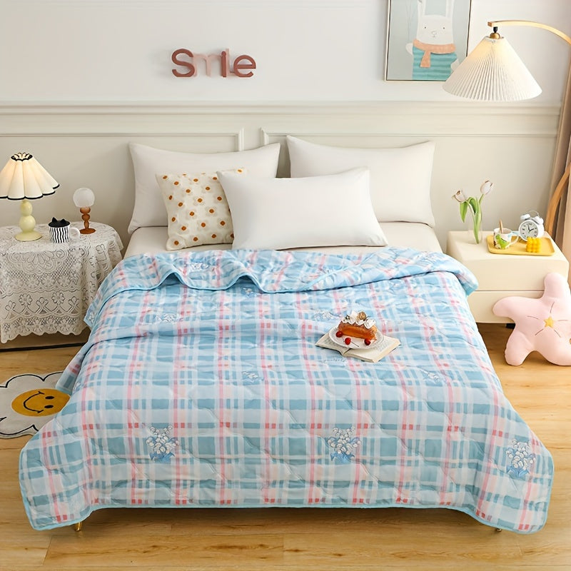 Soft & Lightweight Summer Blanket - Breathable and Skin-Friendly Throw for Sofa, Air Conditioning, and Multiple Uses