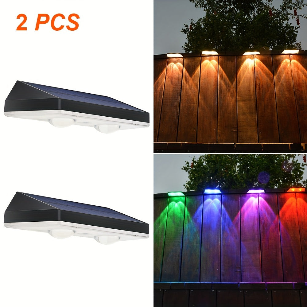 SolarShine - 2 Pieces Solar Wall Lamps with Color Change and Warm Light