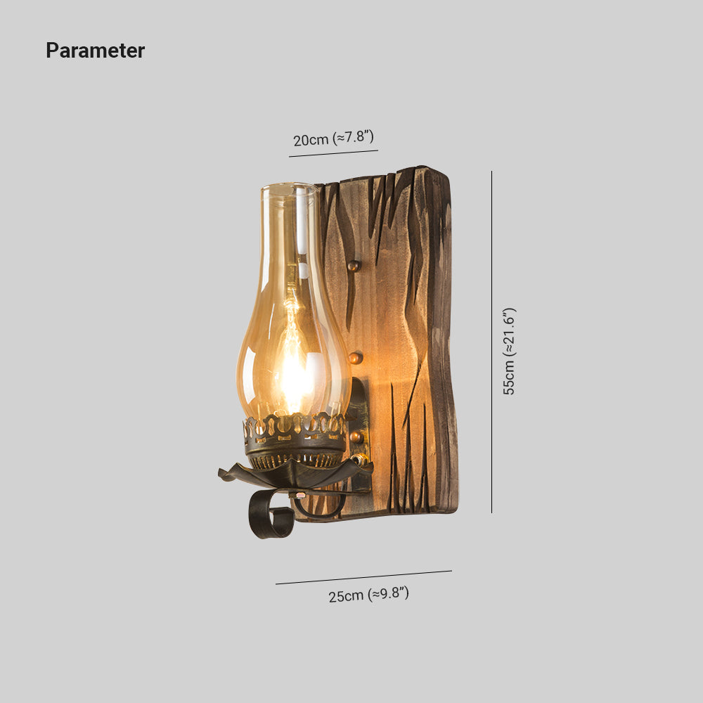 Austin Vintage LED Wandlamp Binnen Woonkamer/Slaapkamer Hout