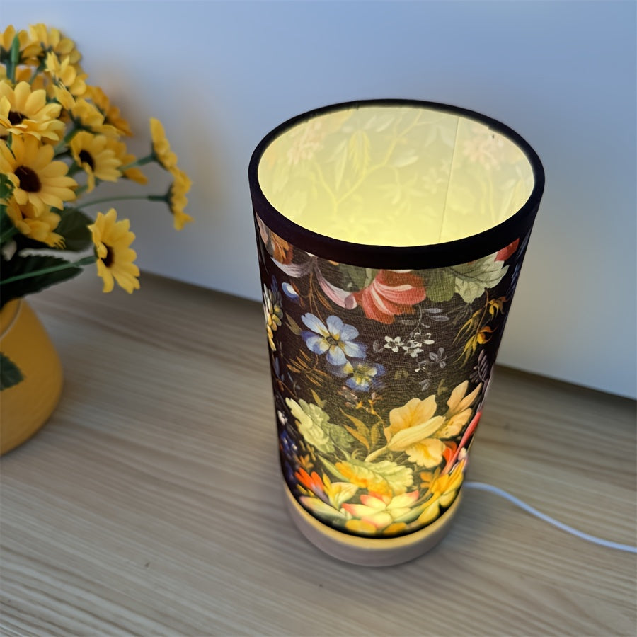 GlowWood - Lámpara de mesa LED fantasiosa con base de madera