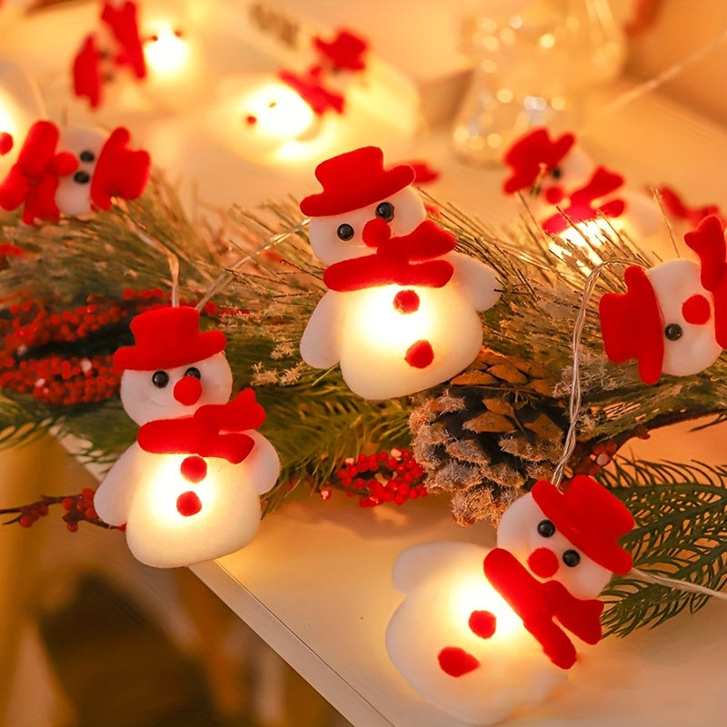 SnowGlow - LED Plush Snowman Light Garland 1.5 Meter