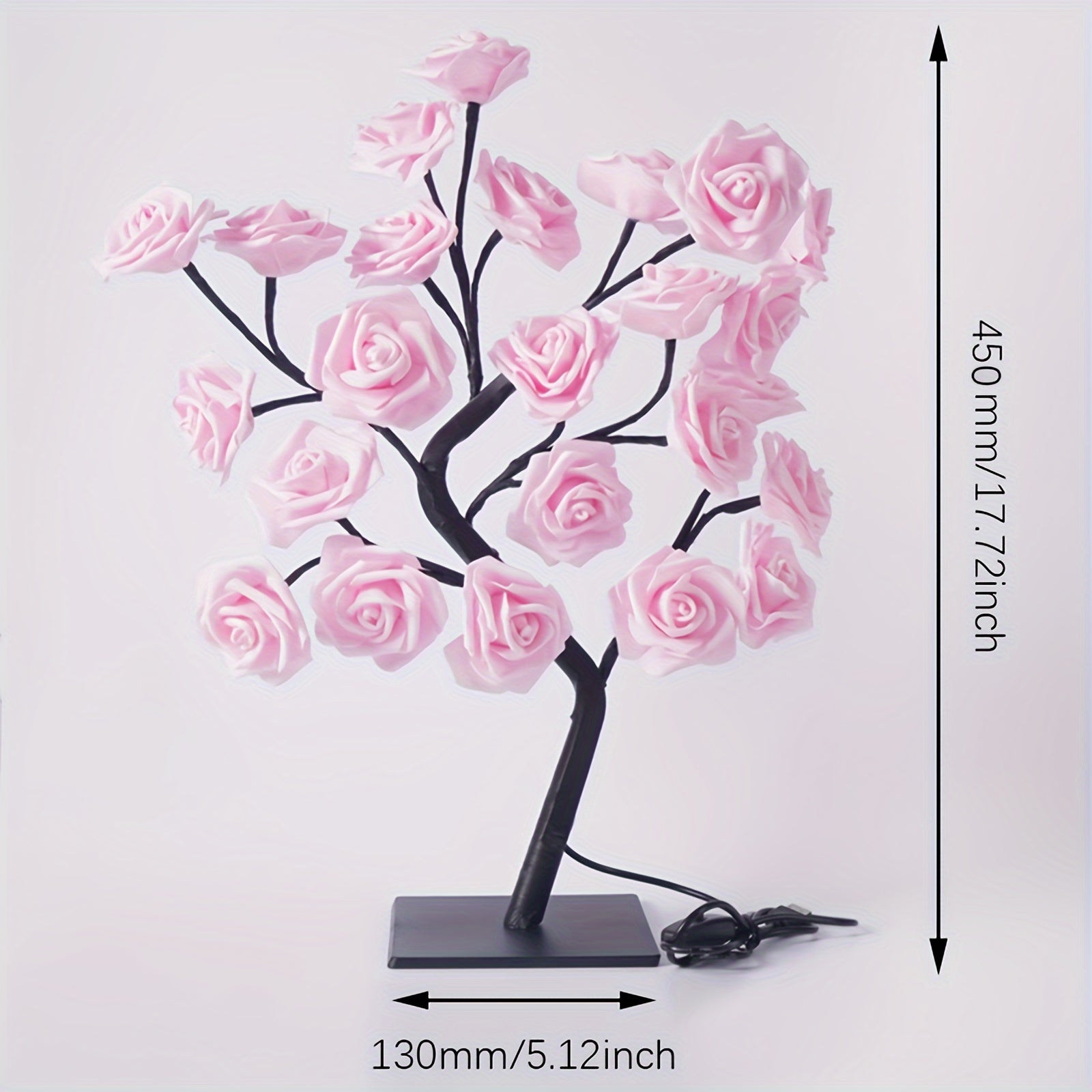 RozenLicht - LED Flower Table Lamp with USB, Ambient Lighting