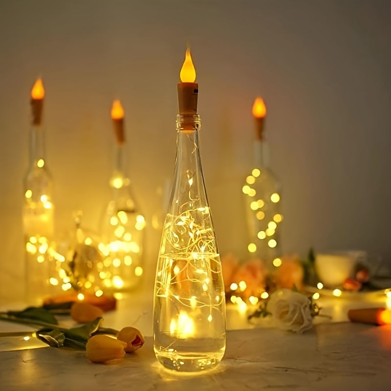 10 pezzi di luci a LED per bottiglie – Decorazione natalizia e festiva a batteria